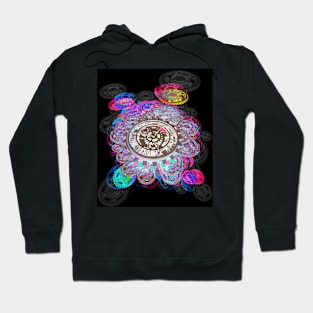 Clock face and cog wheels. Hoodie